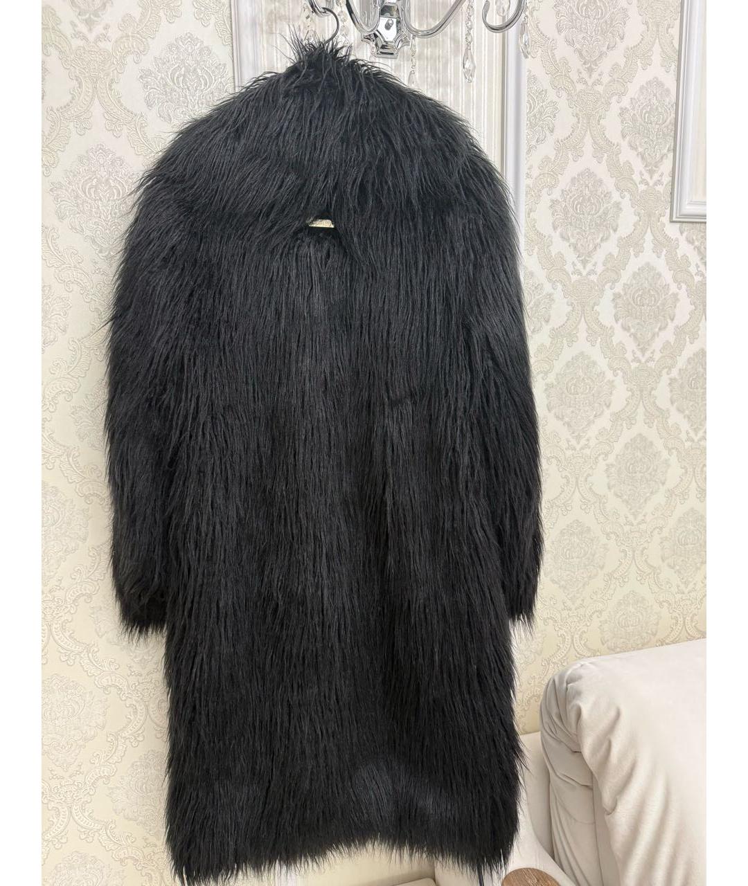 TWIN-SET Черная меховая шуба, фото 7