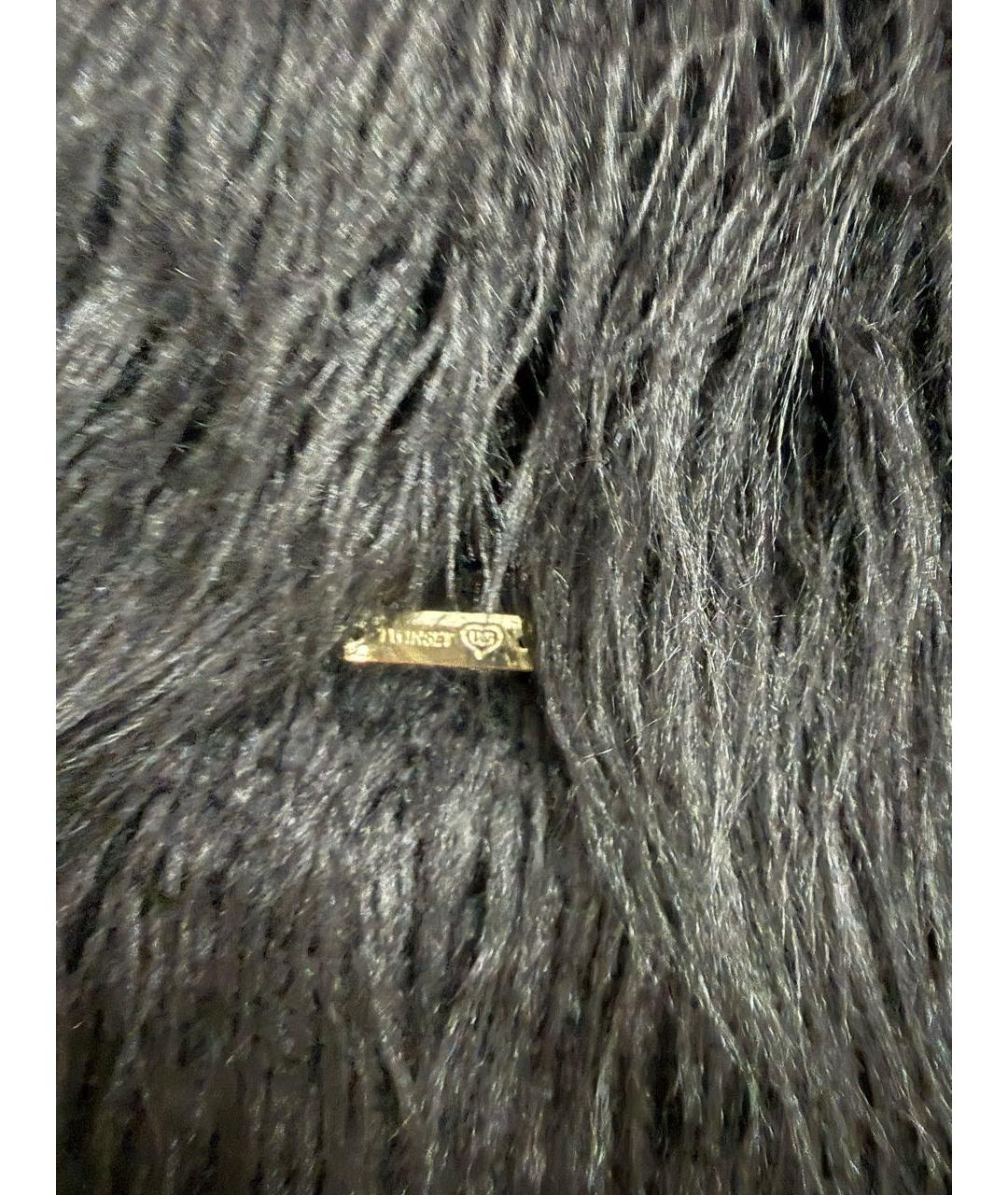 TWIN-SET Черная меховая шуба, фото 6