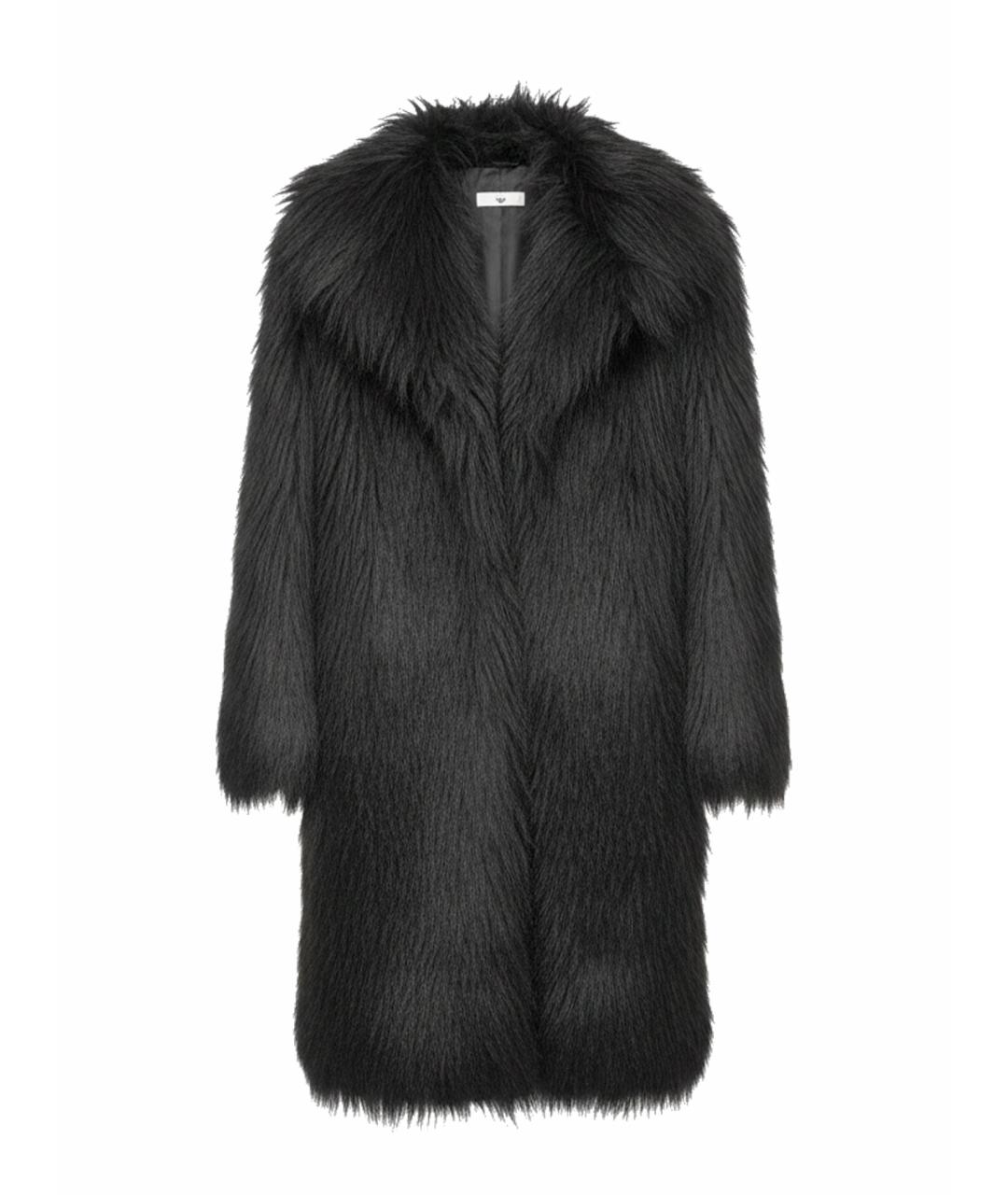 TWIN-SET Черная меховая шуба, фото 1