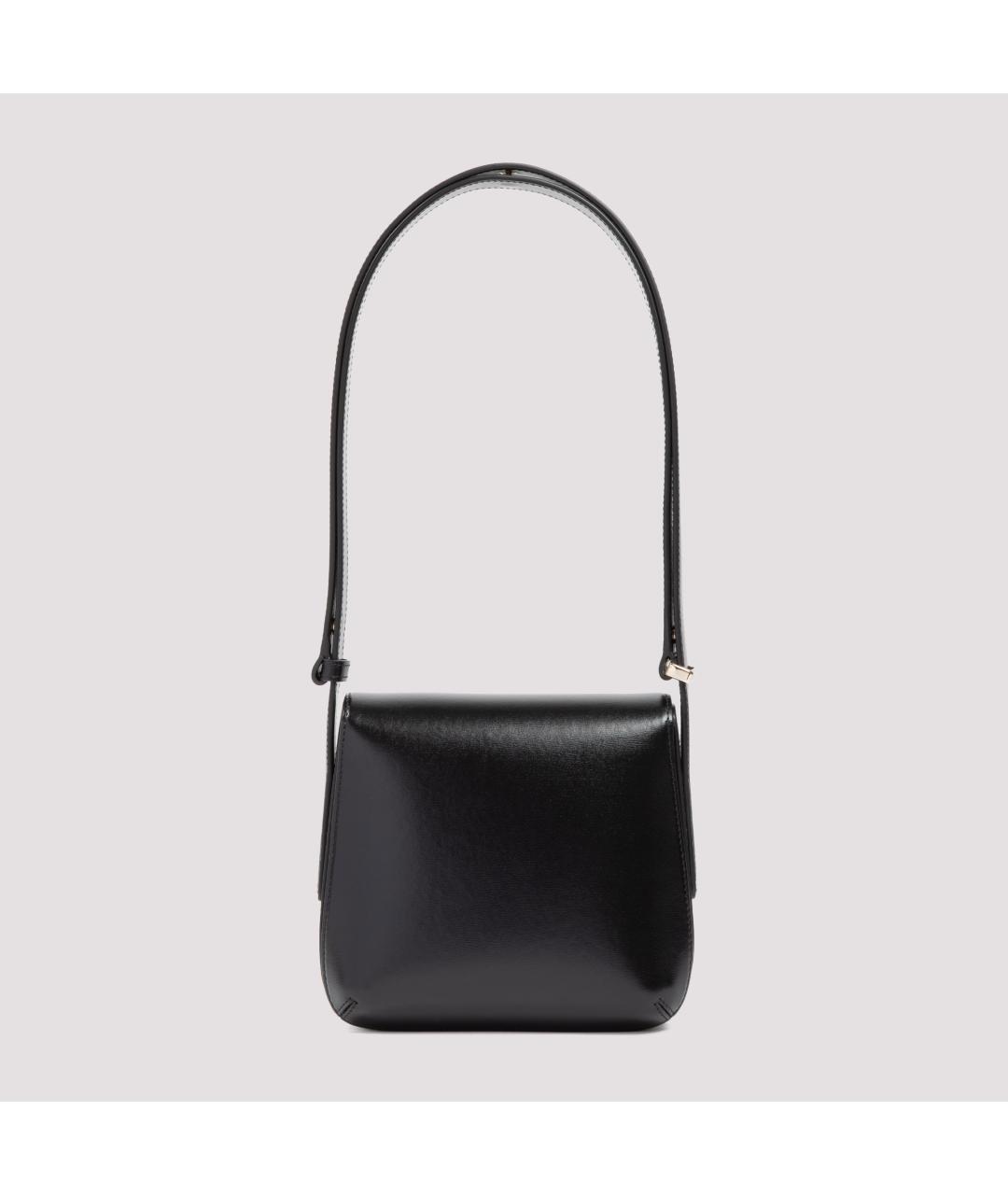 GIORGIO ARMANI Черная кожаная сумка через плечо, фото 5