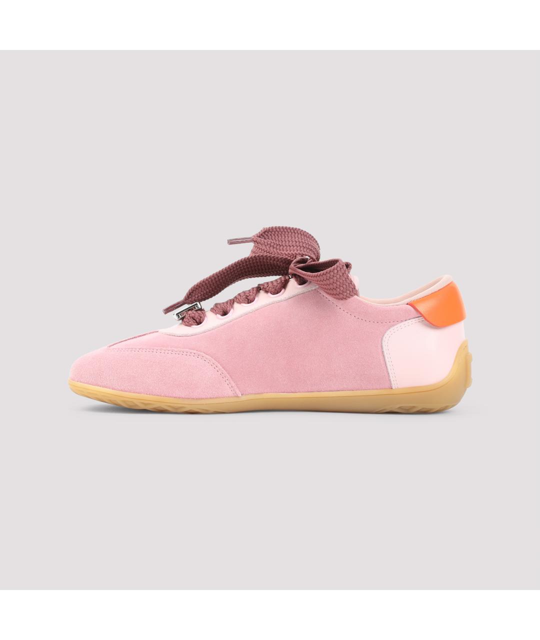 ROGER VIVIER Розовые замшевые кроссовки, фото 4