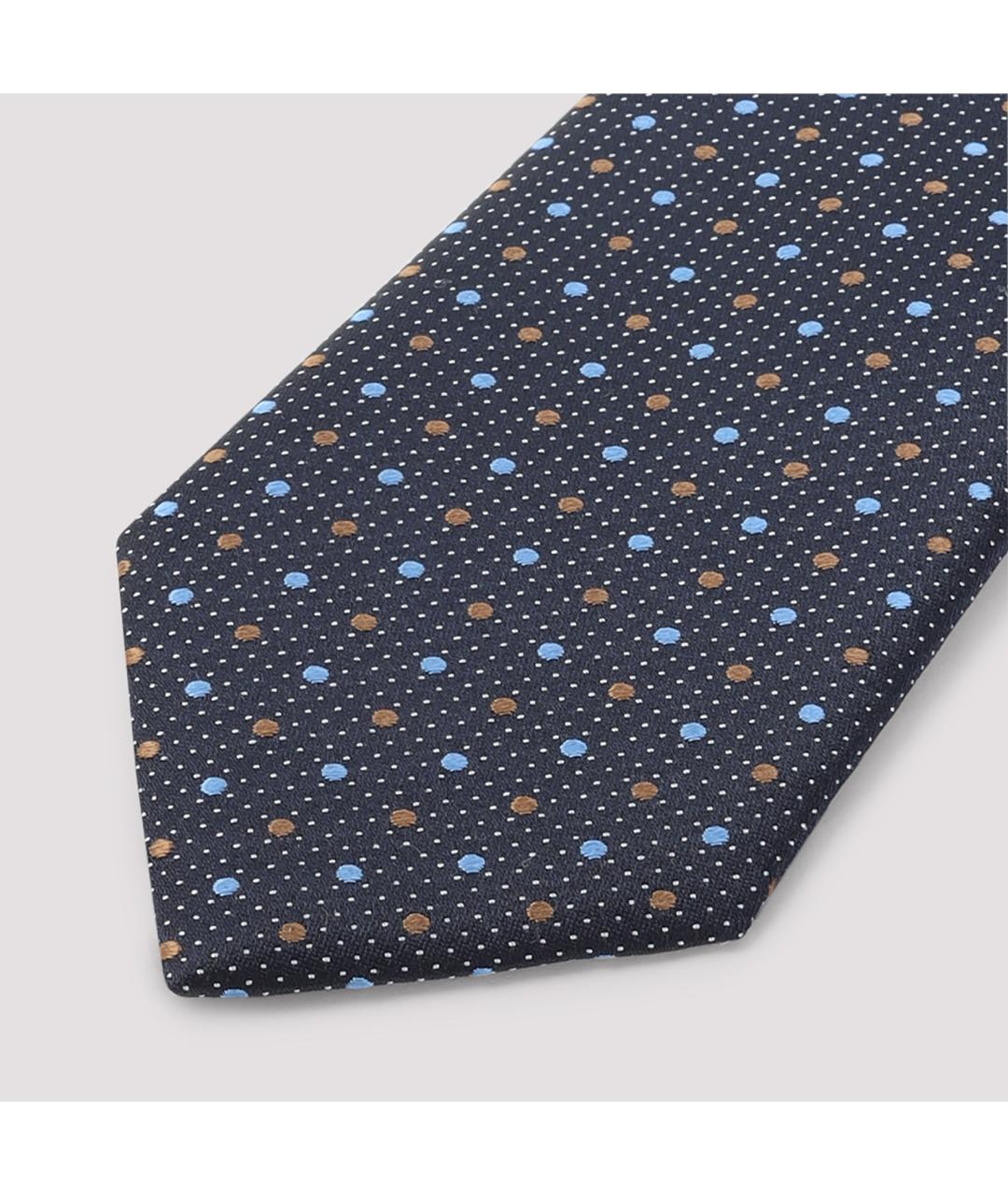 GIORGIO ARMANI Синий шелковый галстук, фото 4