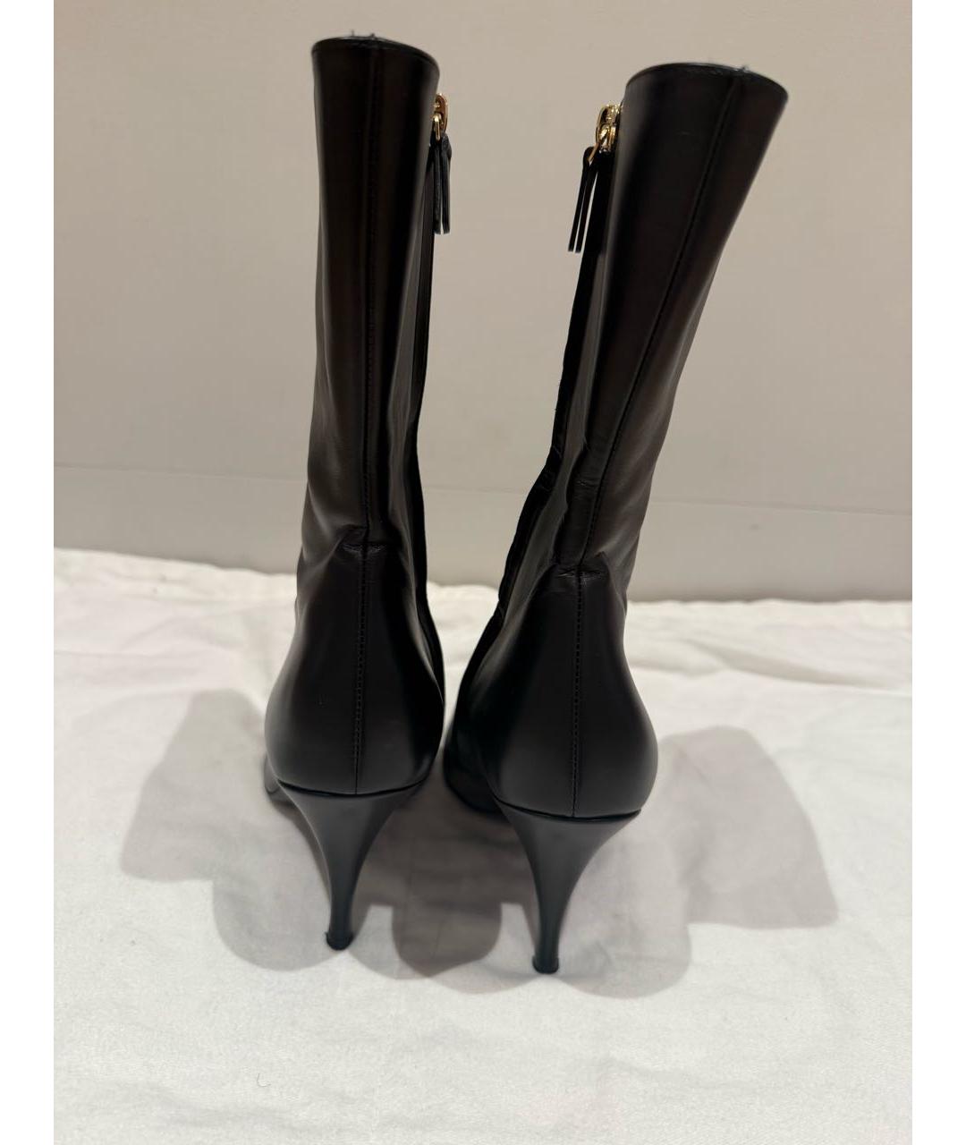 THE ROW Черные кожаные ботильоны, фото 4