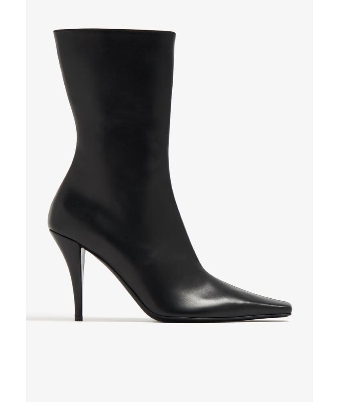 THE ROW Черные кожаные ботильоны, фото 9