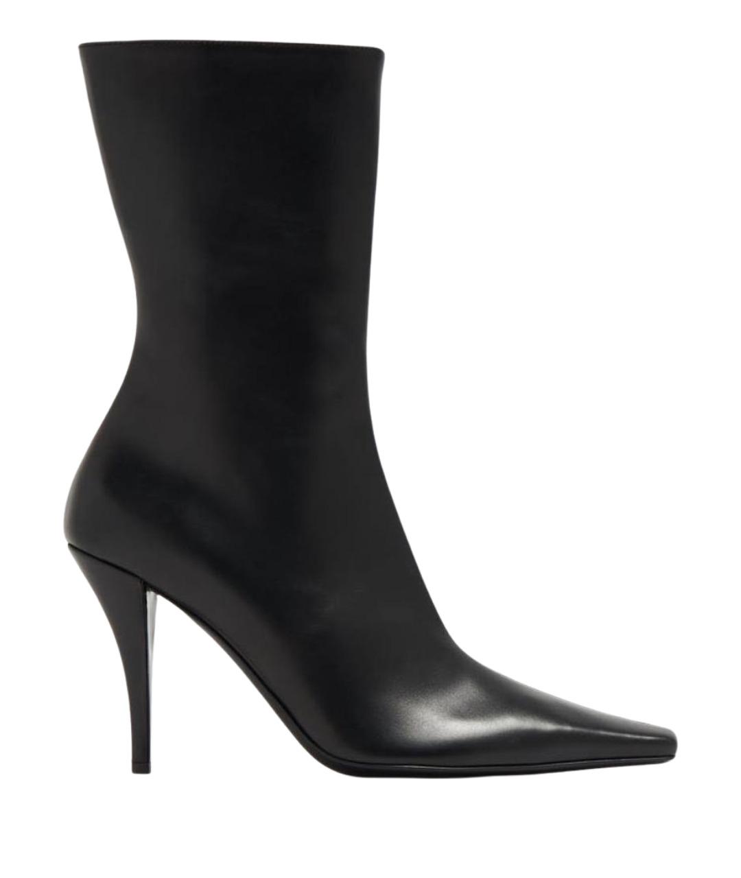THE ROW Черные кожаные ботильоны, фото 1