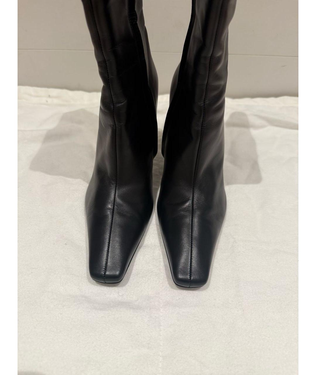 THE ROW Черные кожаные ботильоны, фото 2