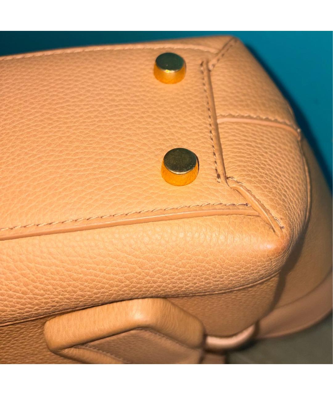 BOTTEGA VENETA Коричневая кожаная сумка с короткими ручками, фото 7