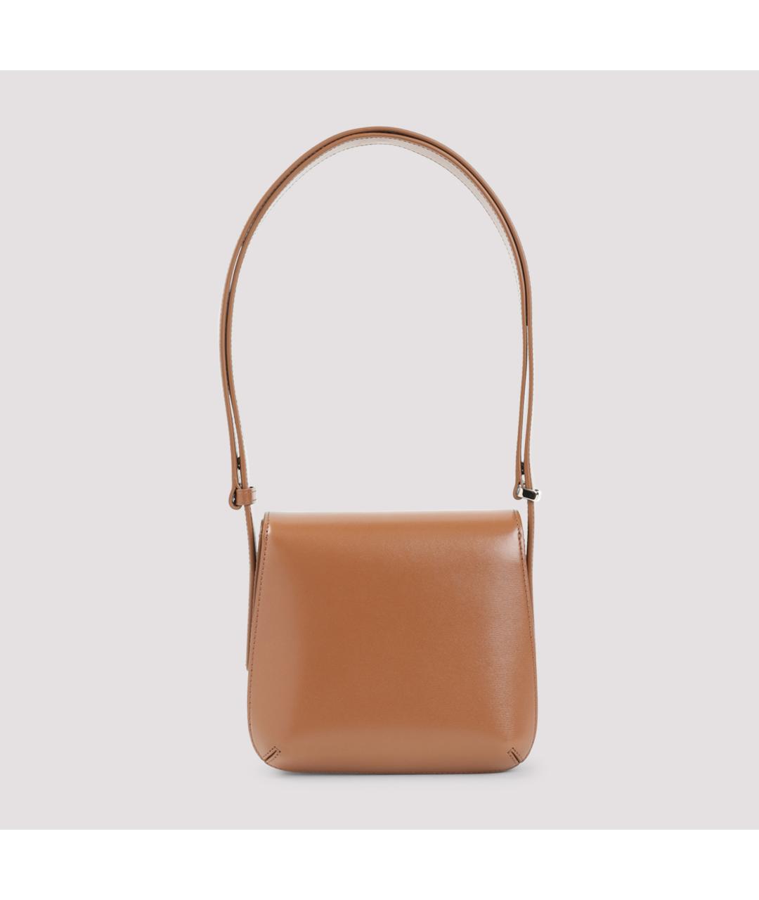 GIORGIO ARMANI Коричневая кожаная сумка через плечо, фото 4