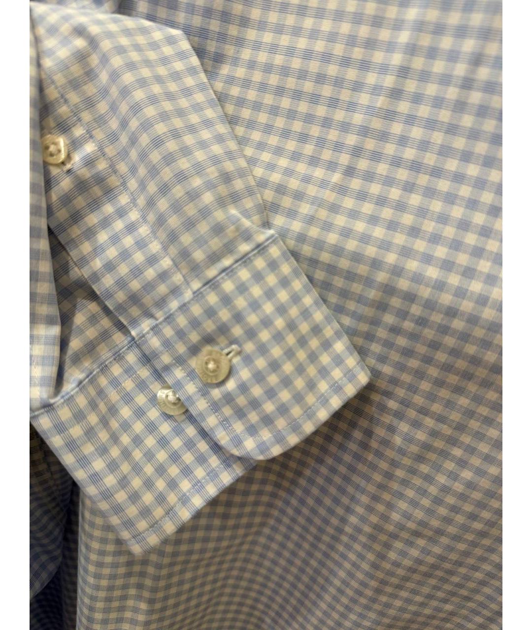 BROOKS Голубая хлопковая кэжуал рубашка, фото 4