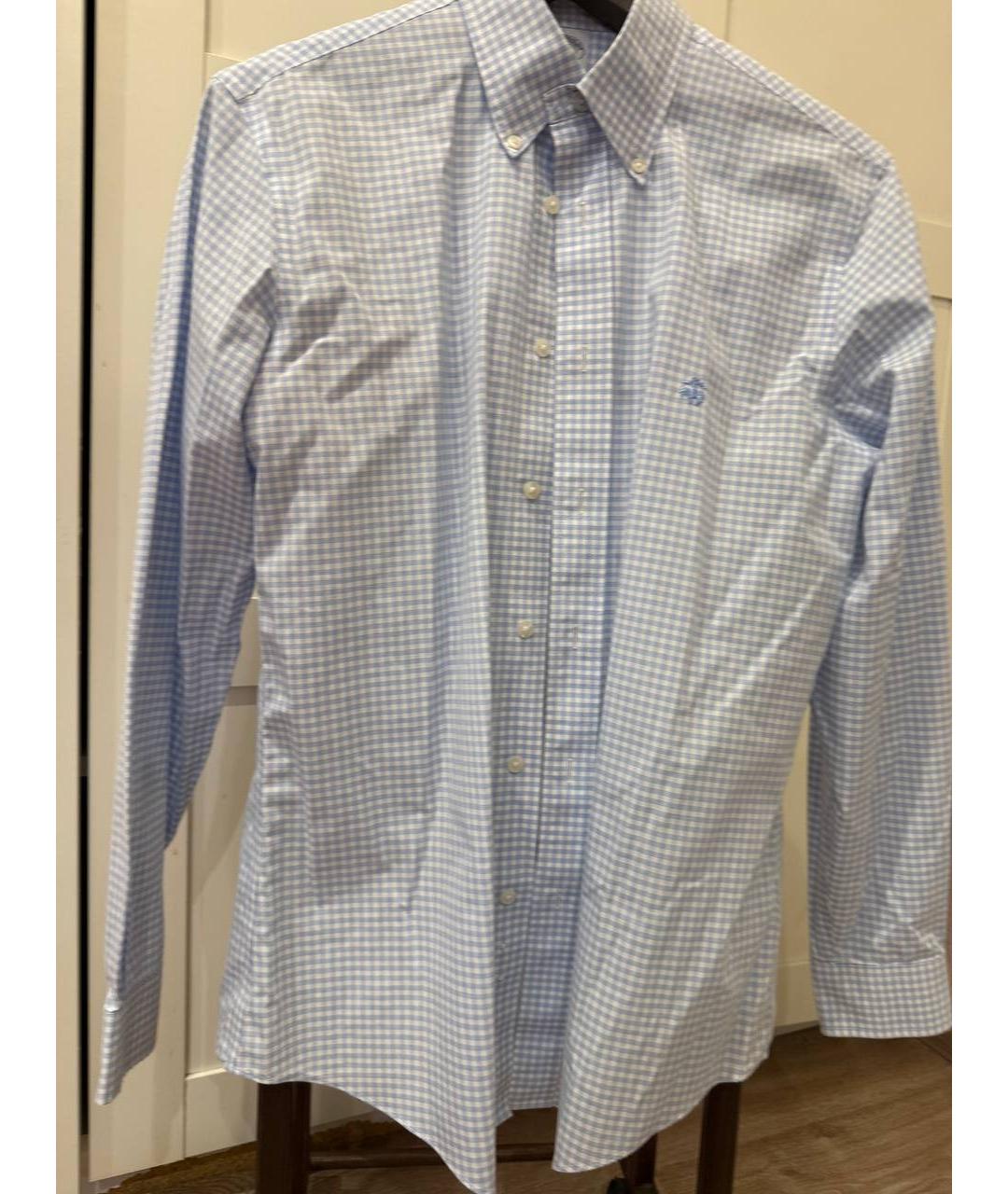 BROOKS Голубая хлопковая кэжуал рубашка, фото 6