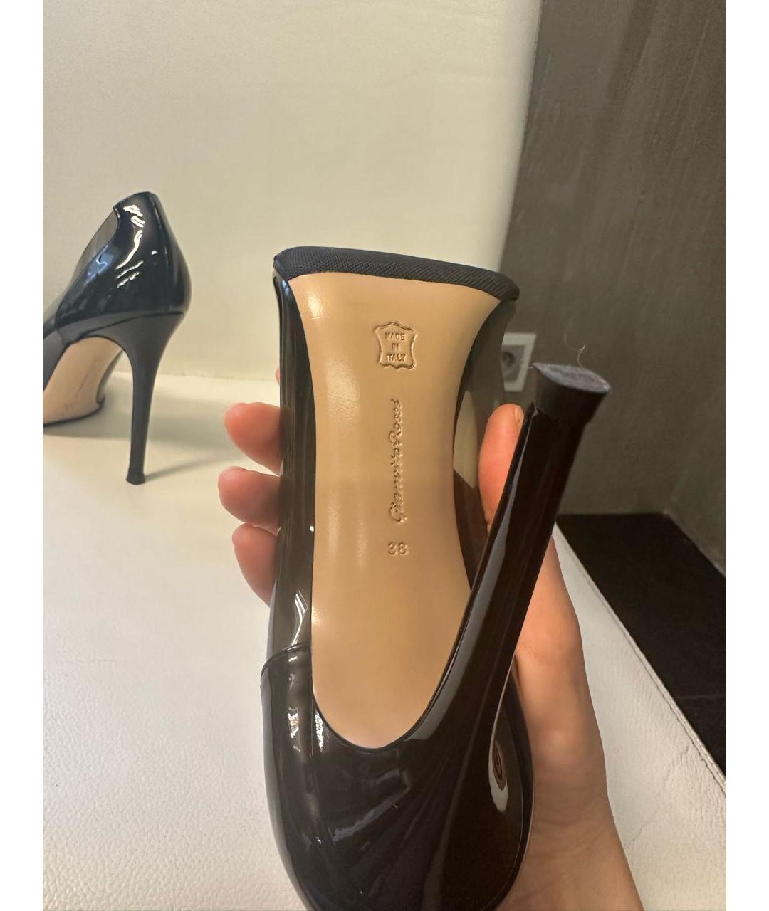 GIANVITO ROSSI Черные кожаные туфли, фото 4