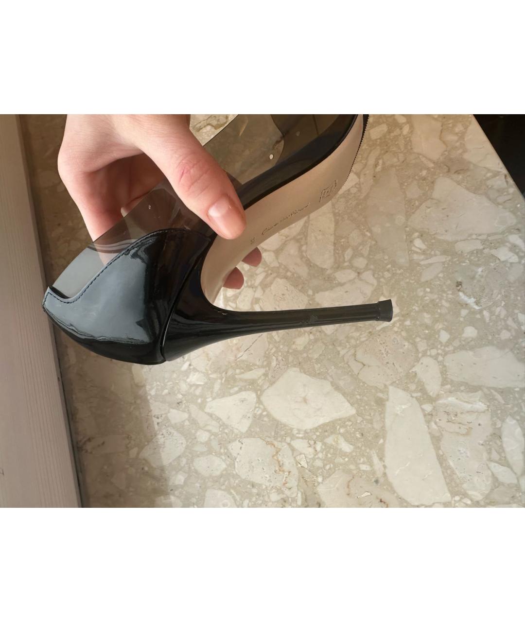 GIANVITO ROSSI Черные кожаные туфли, фото 5