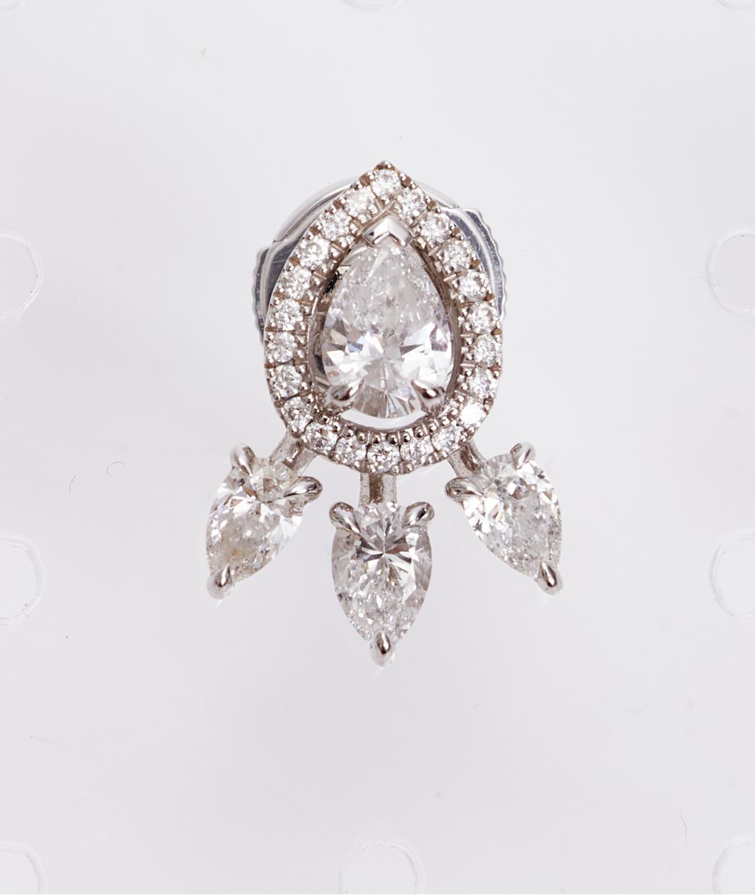 MESSIKA Серебряные серьги из белого золота, фото 2