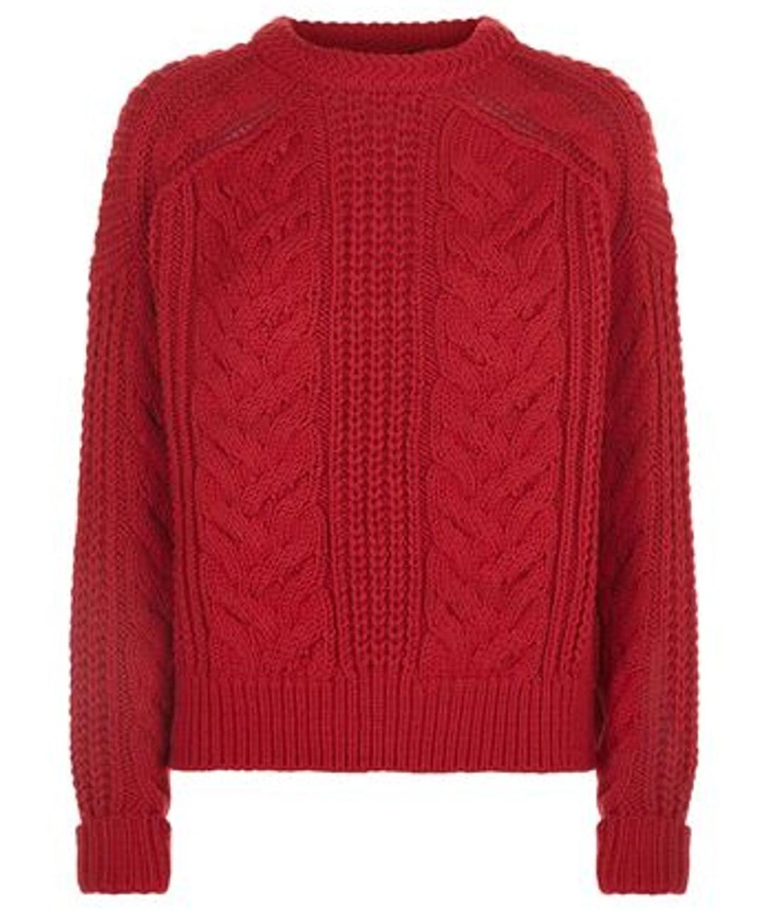 MAJE Красный шерстяной джемпер / свитер, фото 1