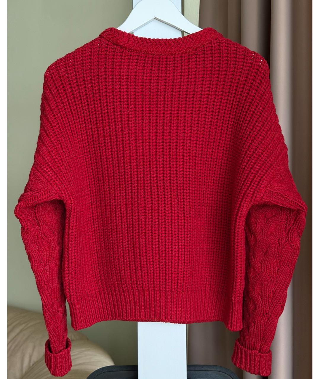 MAJE Красный шерстяной джемпер / свитер, фото 2