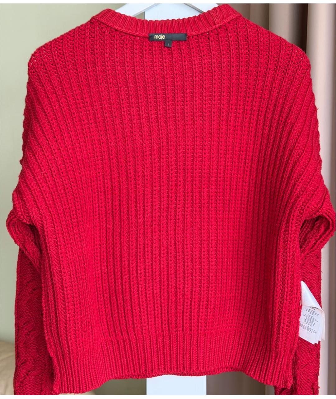 MAJE Красный шерстяной джемпер / свитер, фото 3