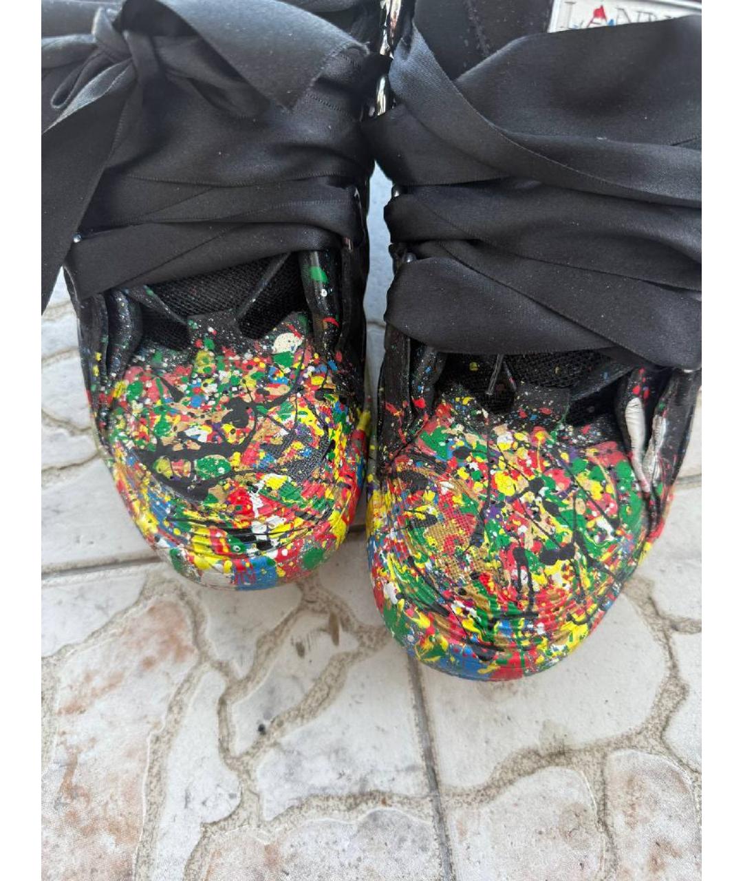 LANVIN Черные низкие кроссовки / кеды, фото 2