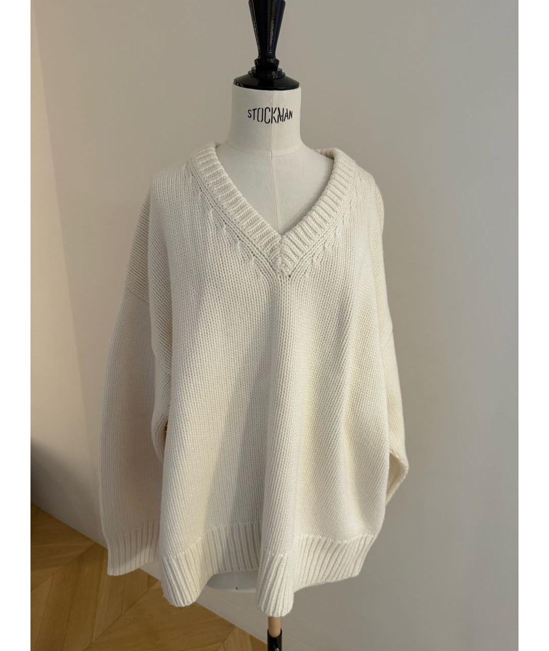 THE ROW Белый кашемировый джемпер / свитер, фото 2