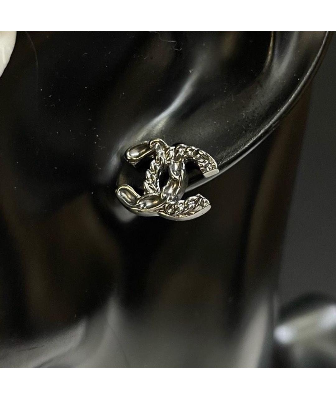 CHANEL Серебряные серьги, фото 3