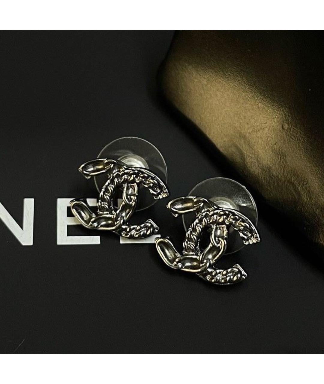 CHANEL Серебряные серьги, фото 2