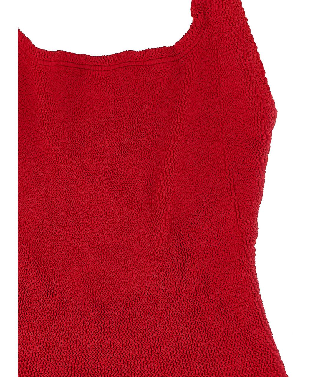 HUNZA G Красный полиамидовый купальник, фото 3