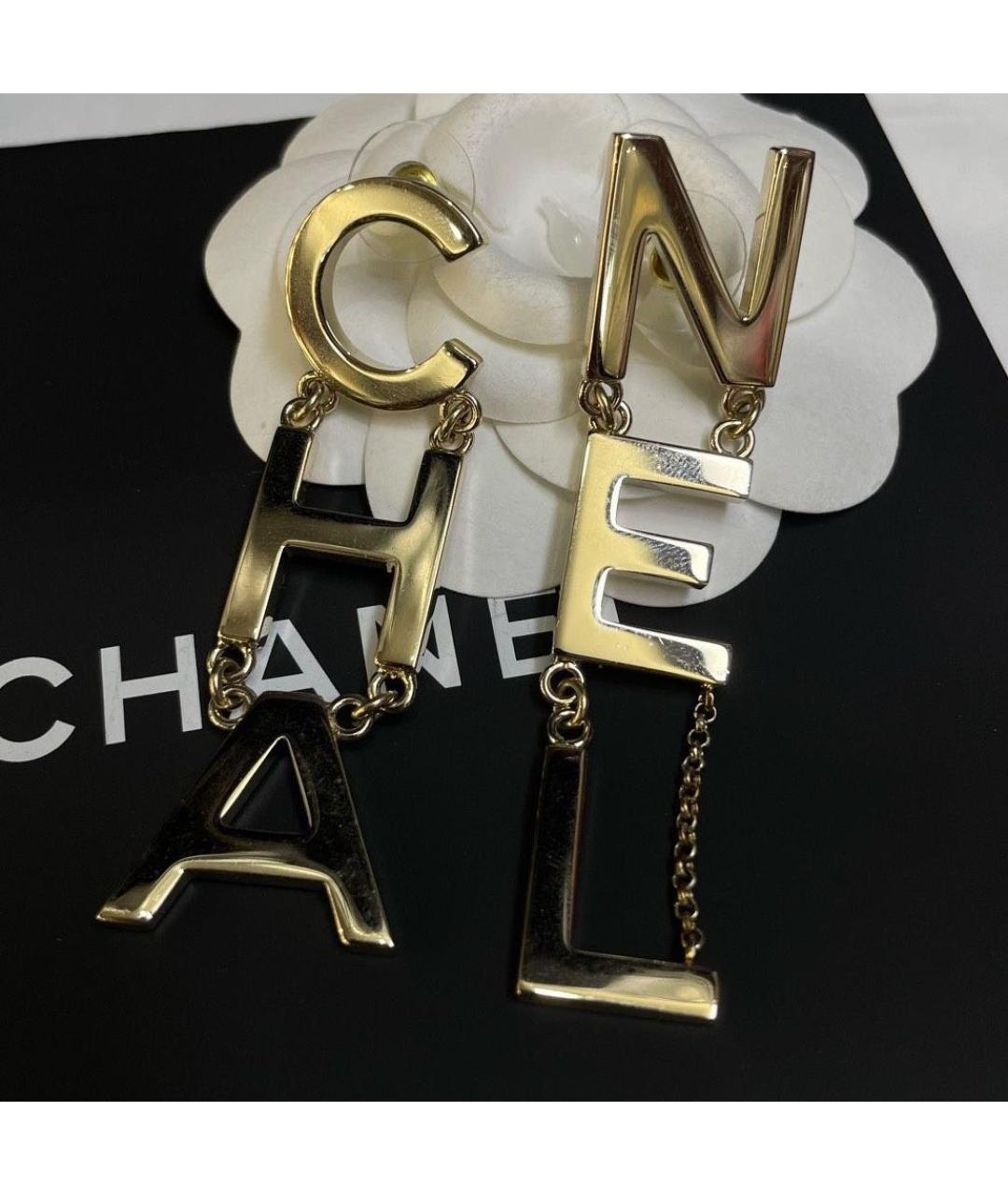 CHANEL Золотые серьги, фото 3