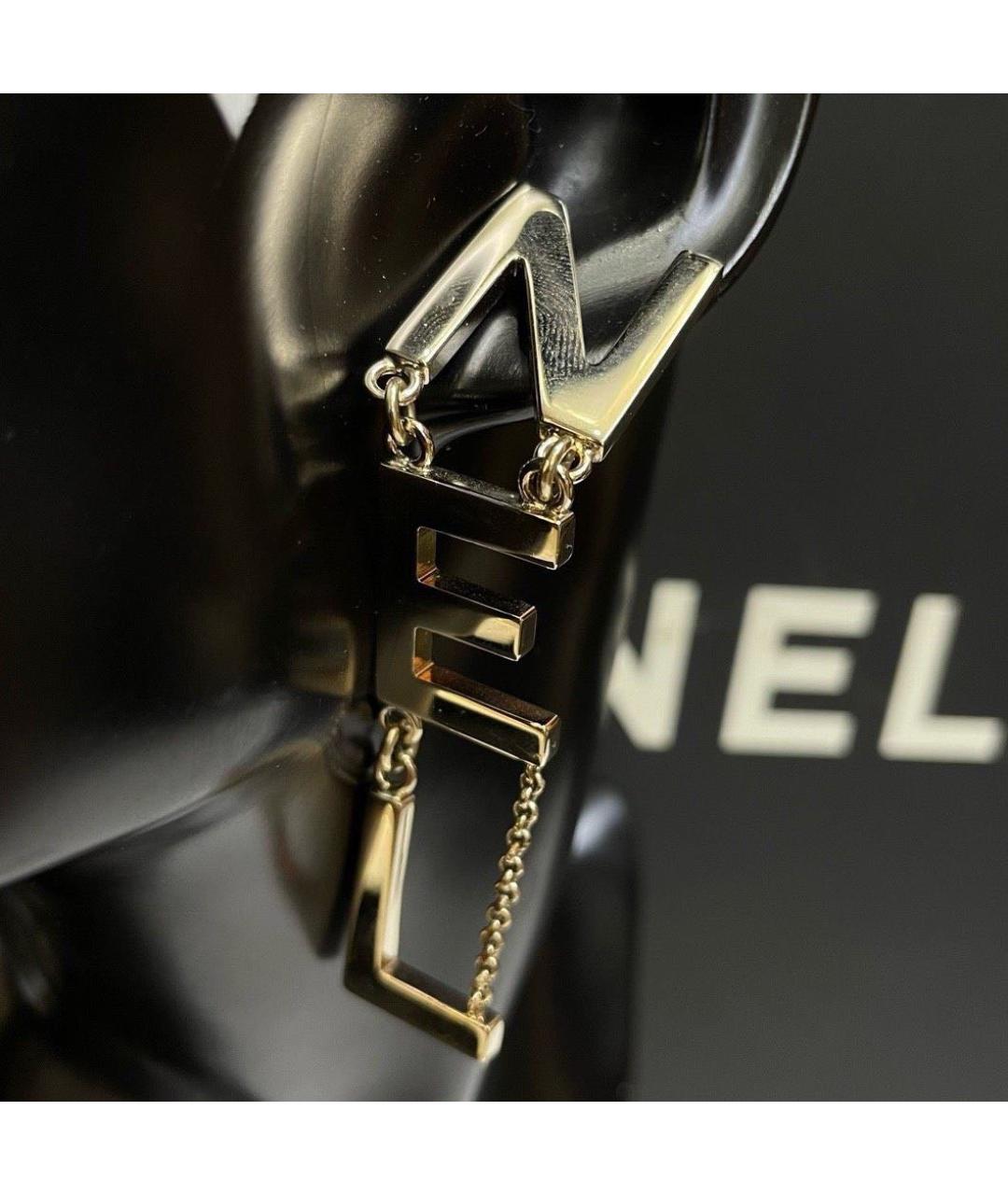 CHANEL Золотые серьги, фото 6