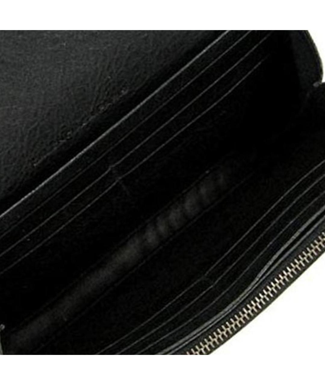 BALENCIAGA Черный кожаный кошелек, фото 4