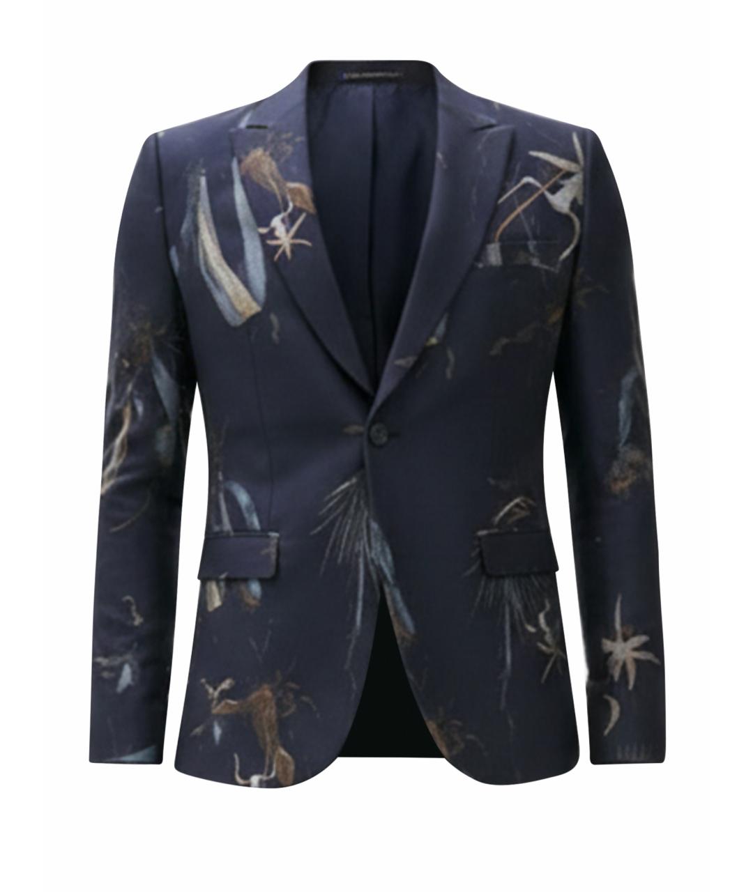 EMPORIO ARMANI Темно-синий полиэстеровый пиджак, фото 1