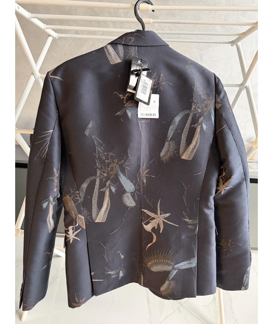 EMPORIO ARMANI Темно-синий полиэстеровый пиджак, фото 2