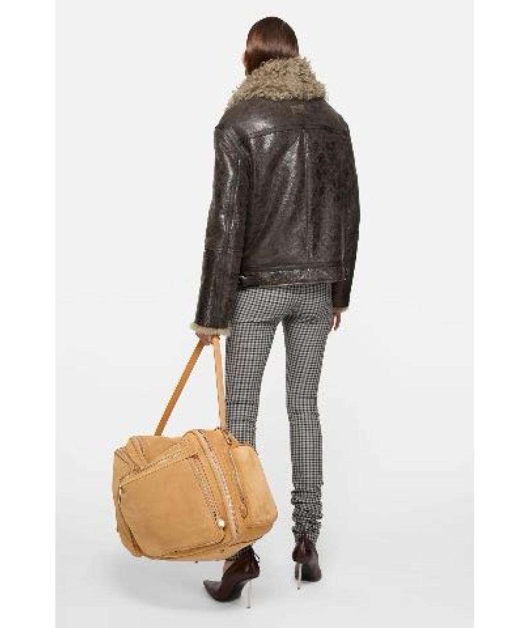 ACNE STUDIOS Коричневая кожаная дубленка, фото 7