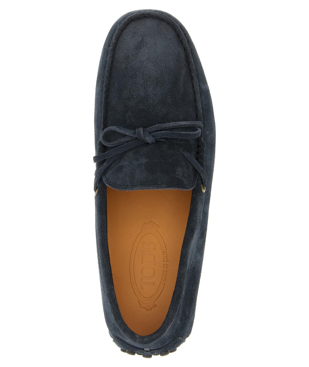 TOD'S Синие замшевые мокасины, фото 4