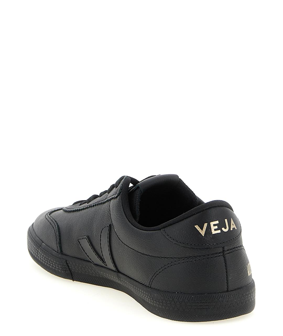 VEJA Черные кожаные низкие кроссовки / кеды, фото 3