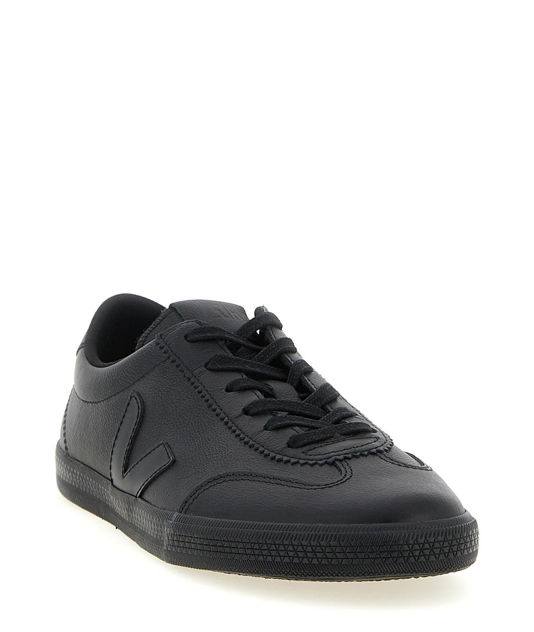 VEJA Черные кожаные низкие кроссовки / кеды, фото 2