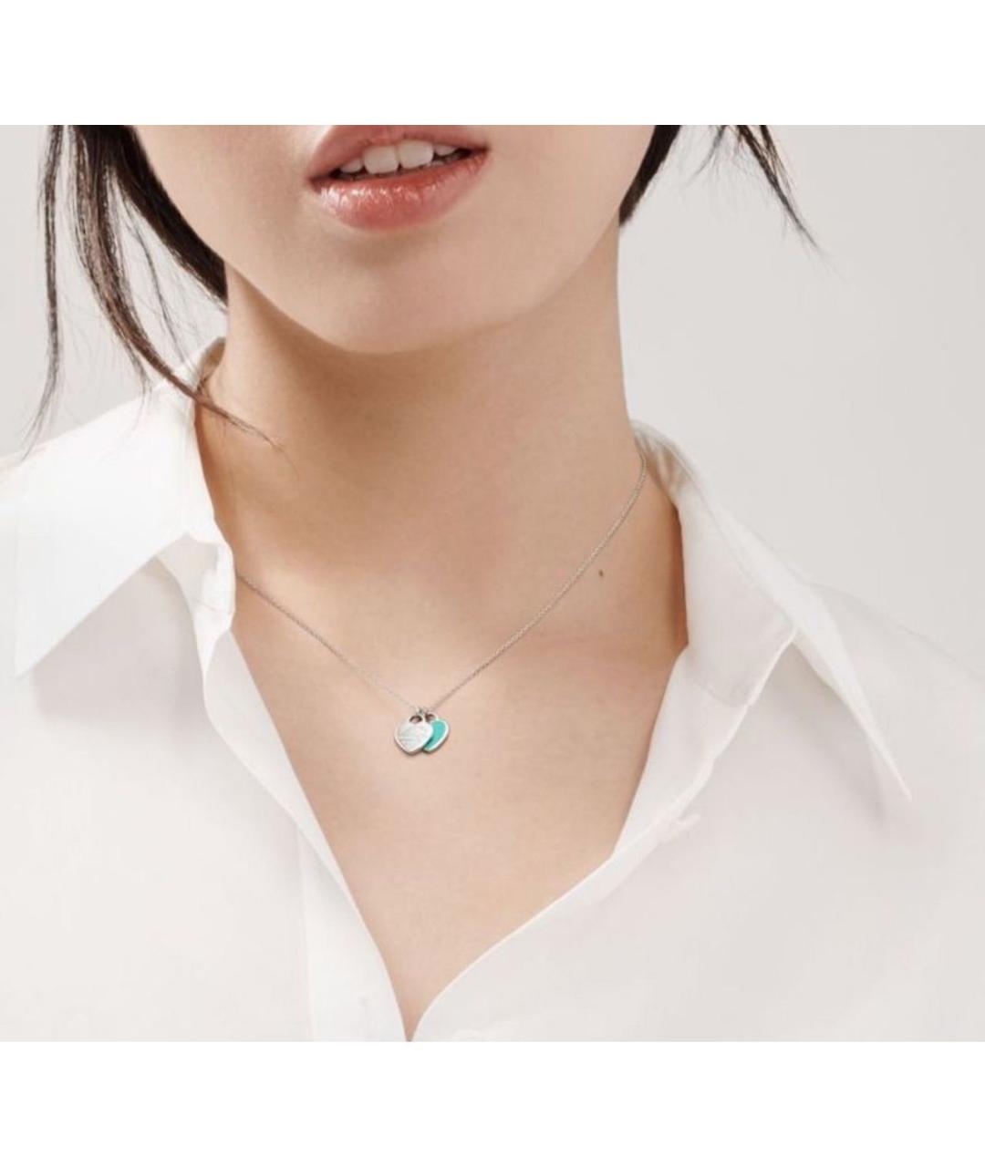 TIFFANY&CO Бирюзовая серебряная подвеска, фото 2