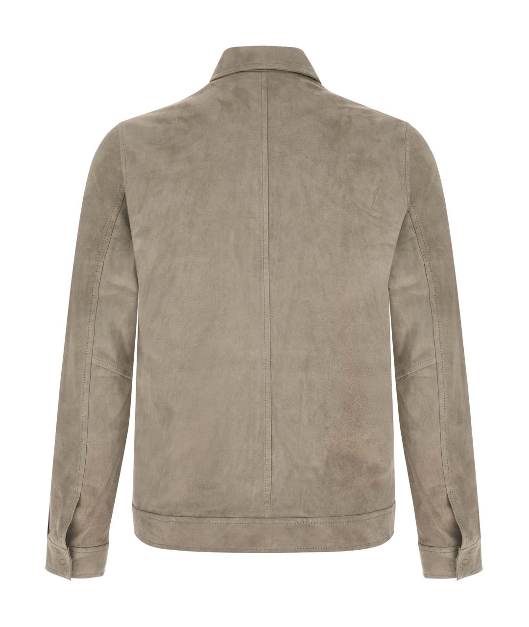 GIORGIO BRATO Серая замшевая куртка, фото 2