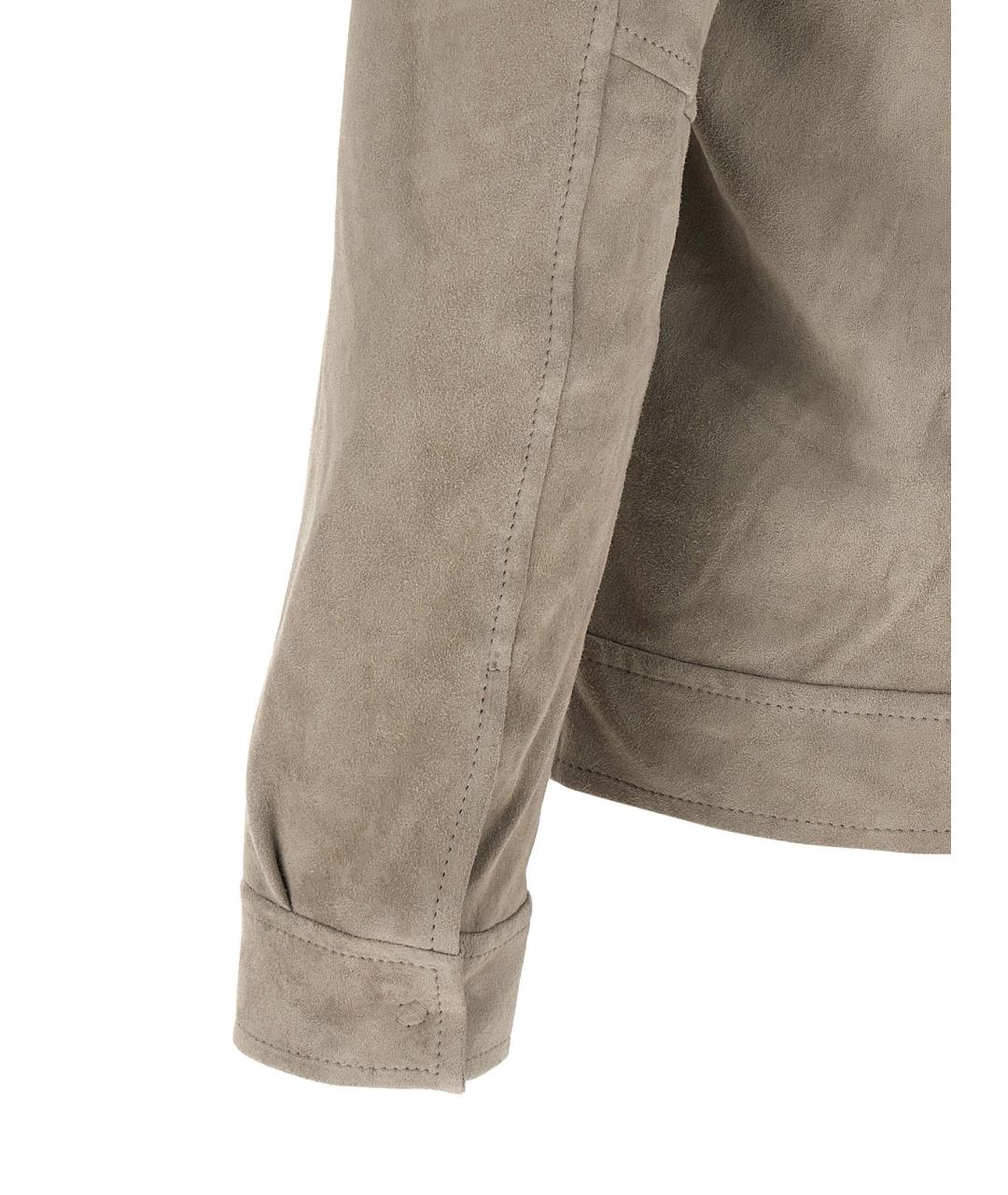 GIORGIO BRATO Серая замшевая куртка, фото 4