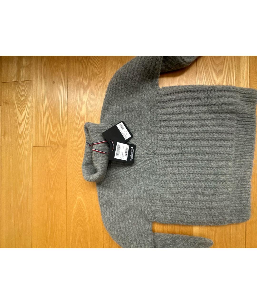 MONCLER GRENOBLE Серый шерстяной джемпер / свитер, фото 3