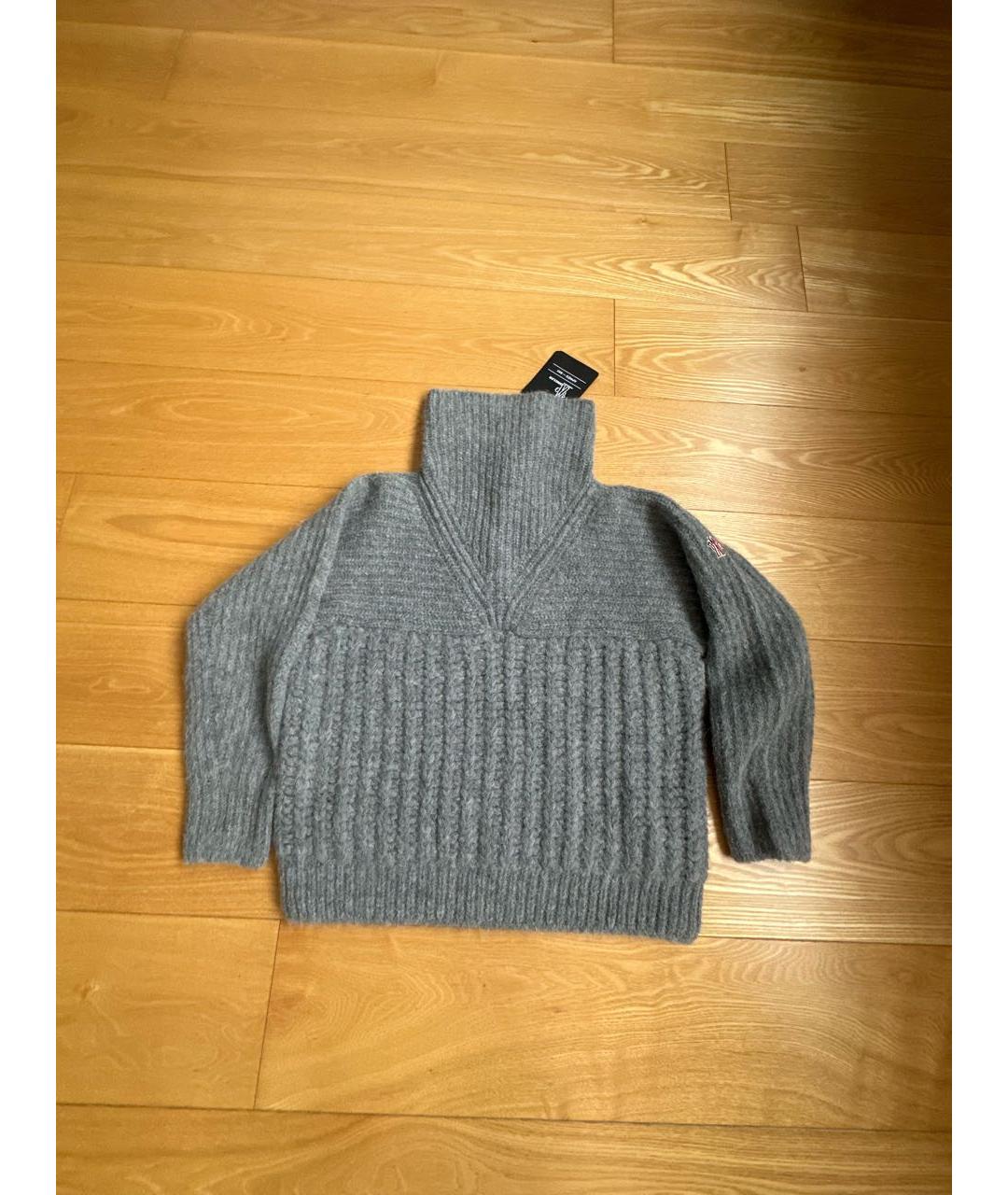 MONCLER GRENOBLE Серый шерстяной джемпер / свитер, фото 8