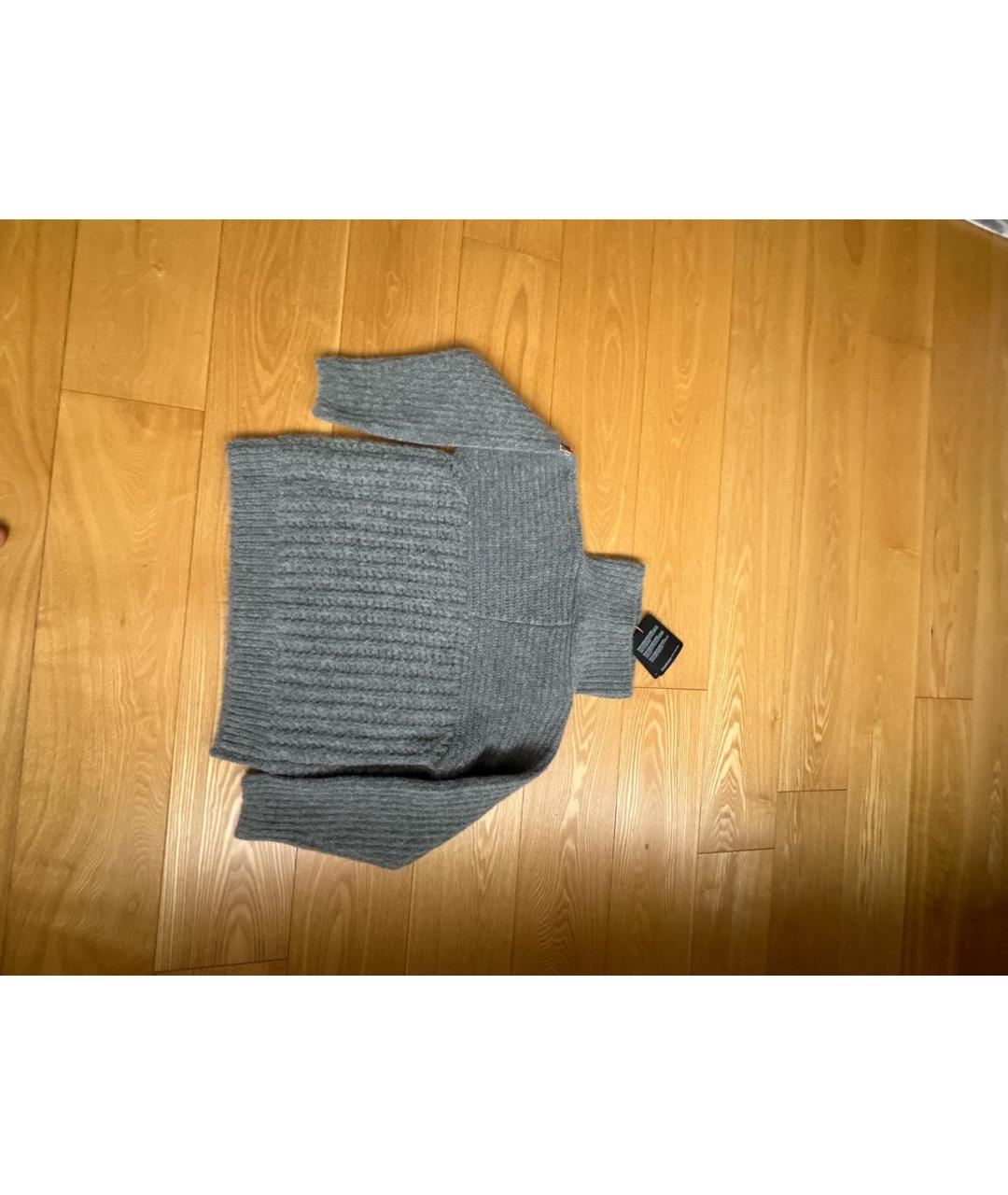 MONCLER GRENOBLE Серый шерстяной джемпер / свитер, фото 2