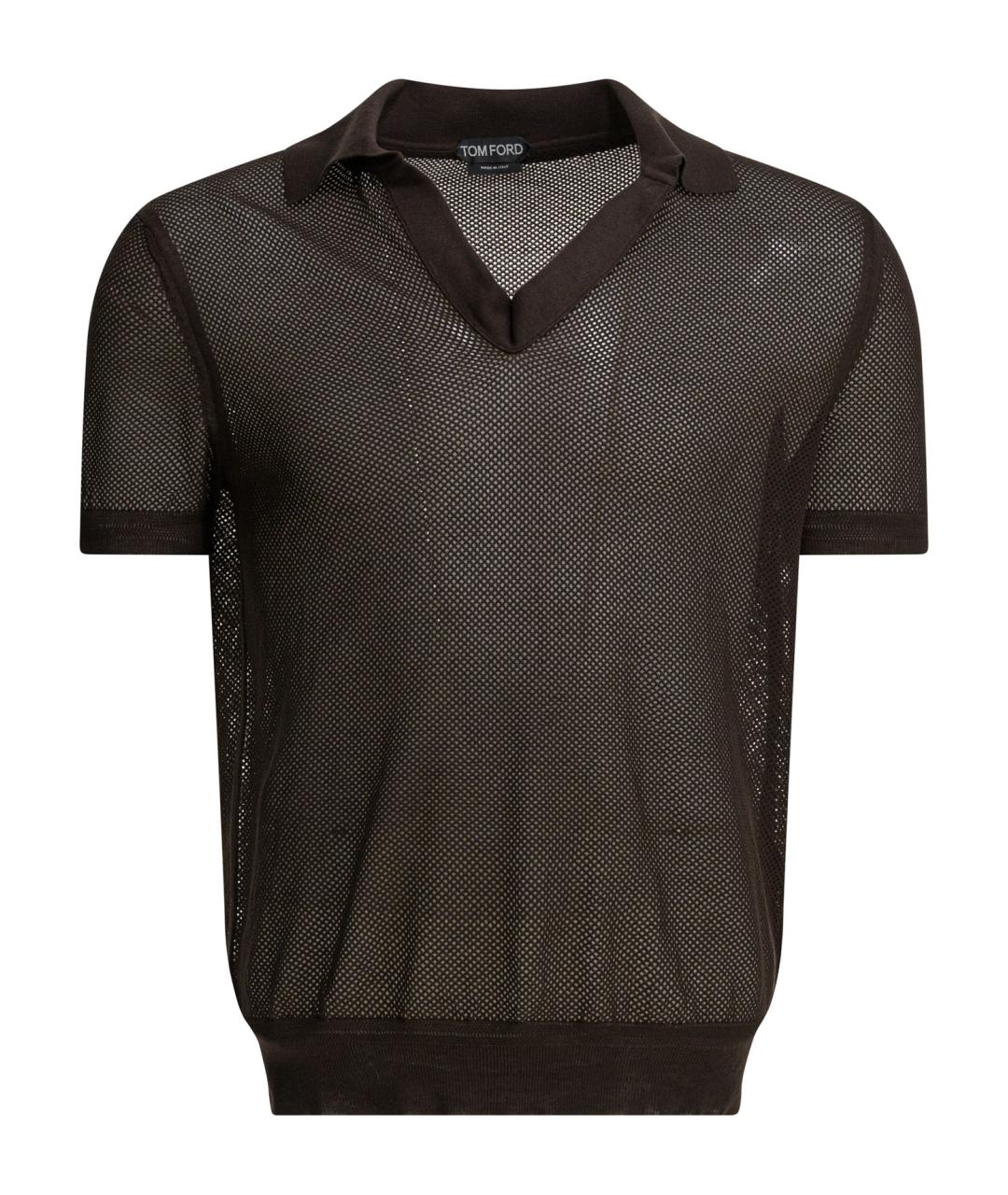 TOM FORD Коричневый шелковый джемпер / свитер, фото 1