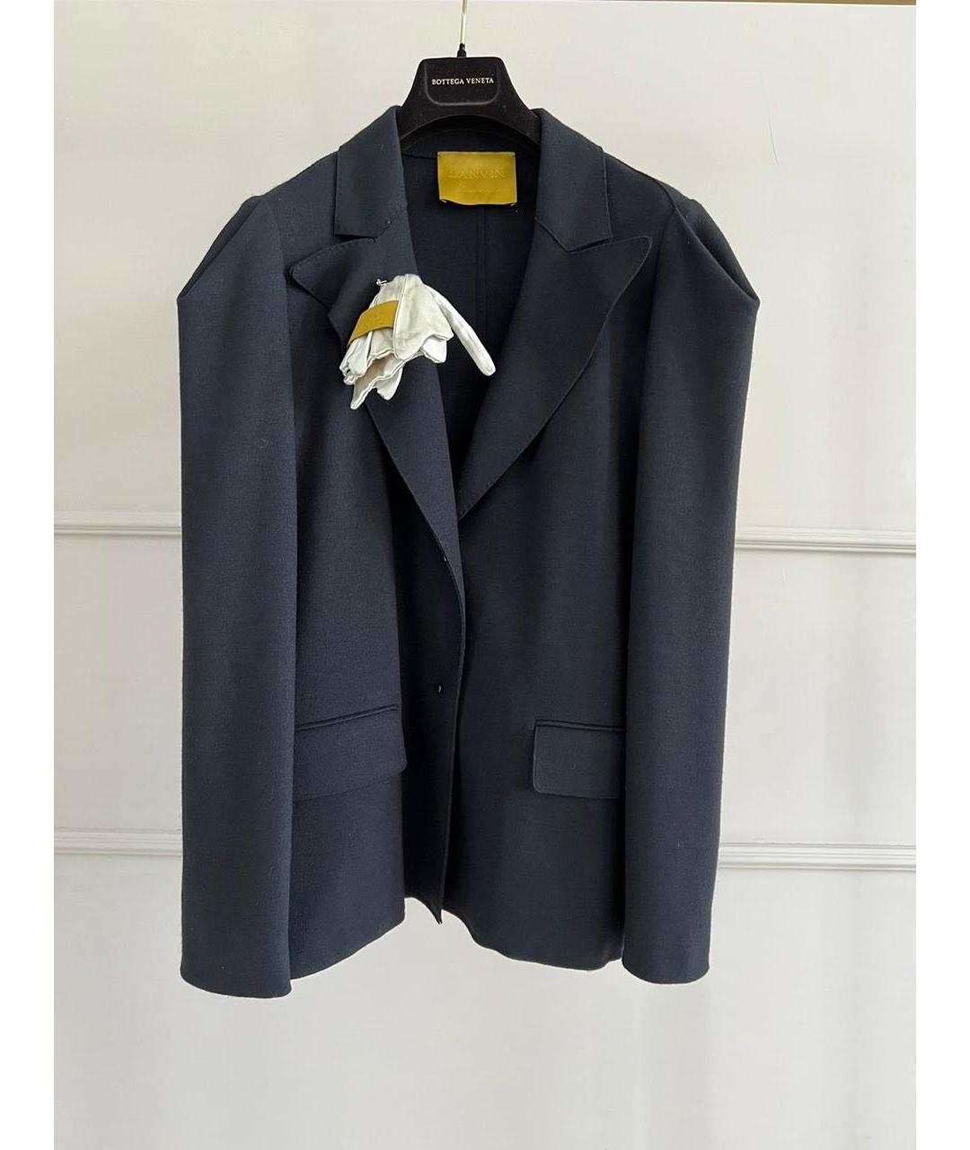 LANVIN Черное пальто, фото 9