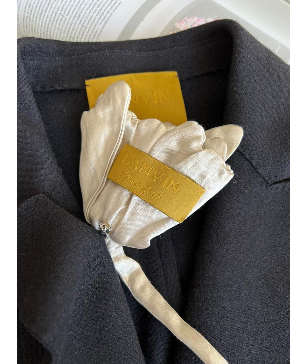LANVIN Черное пальто, фото 5