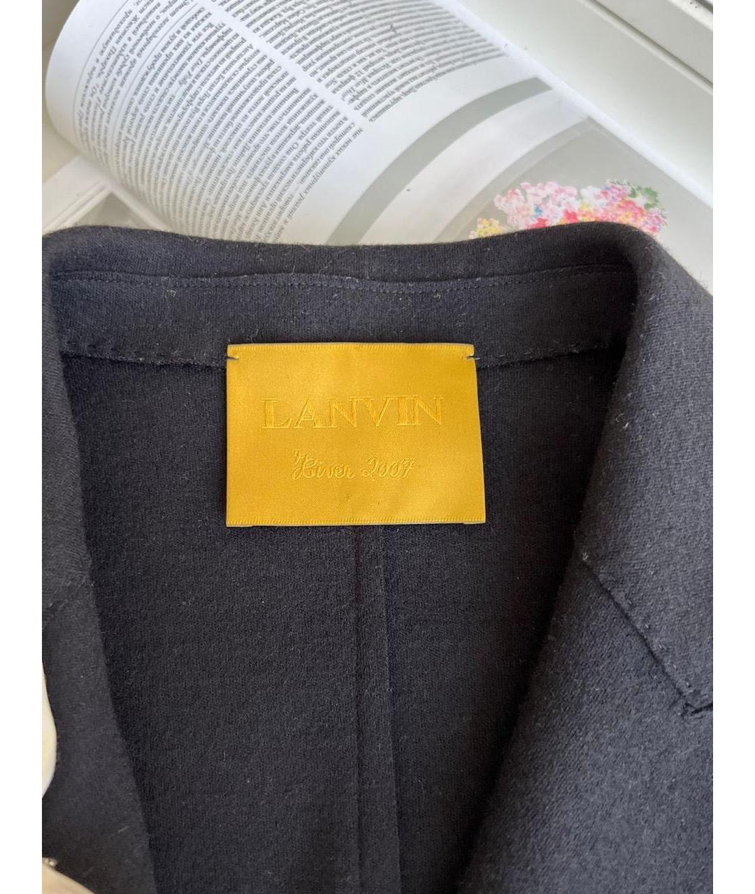LANVIN Черное пальто, фото 2