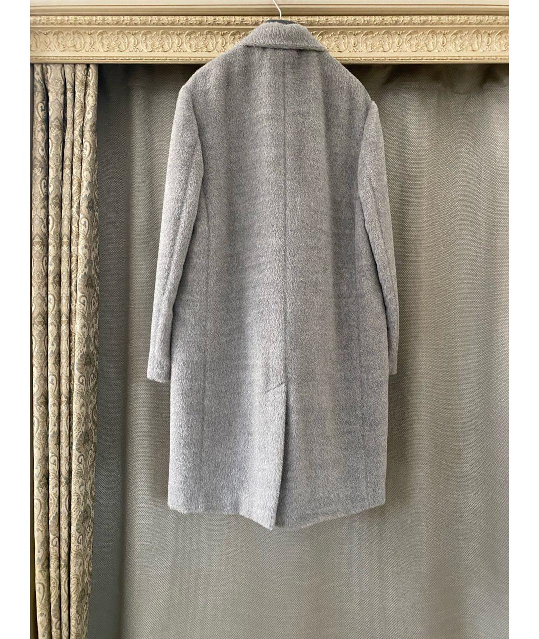 ALBERTA FERRETTI Серое шерстяное пальто, фото 6