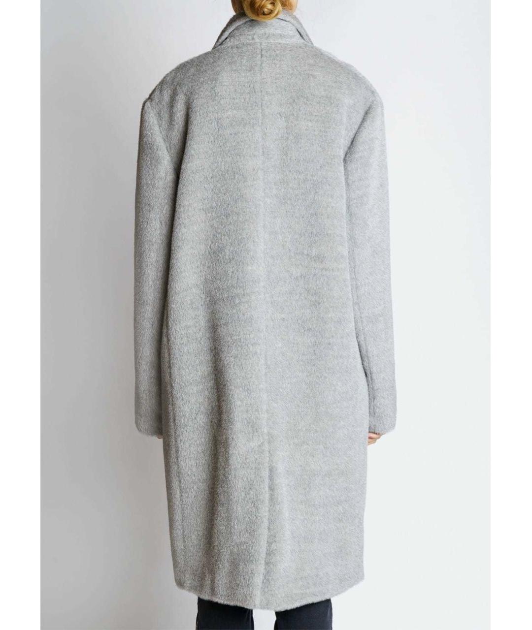 ALBERTA FERRETTI Серое шерстяное пальто, фото 3