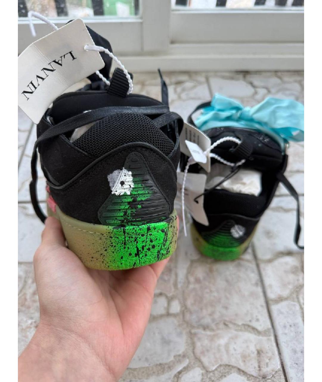 LANVIN Черные кроссовки, фото 4