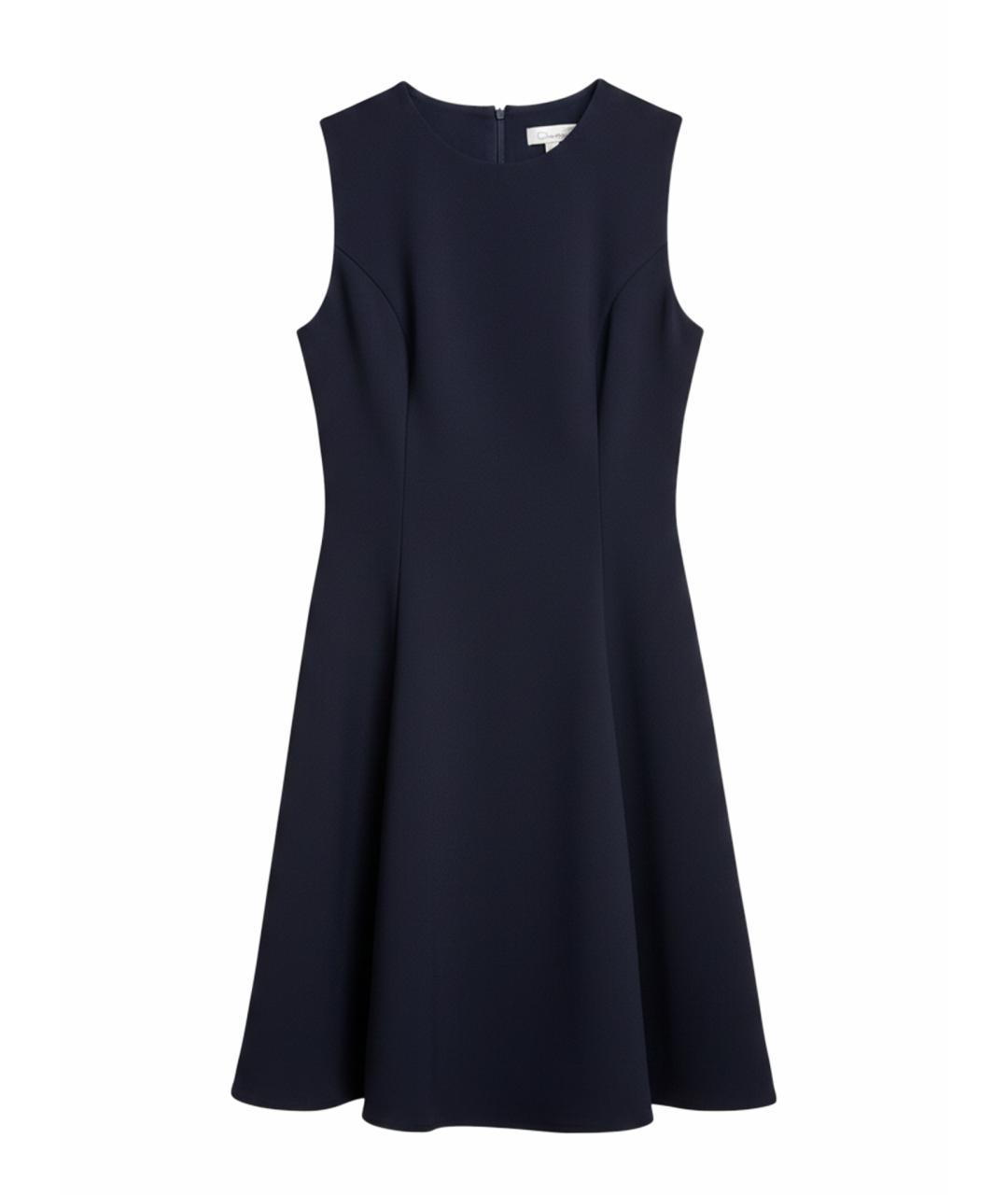 OSCAR DE LA RENTA Синее хлопко-эластановое платье, фото 1