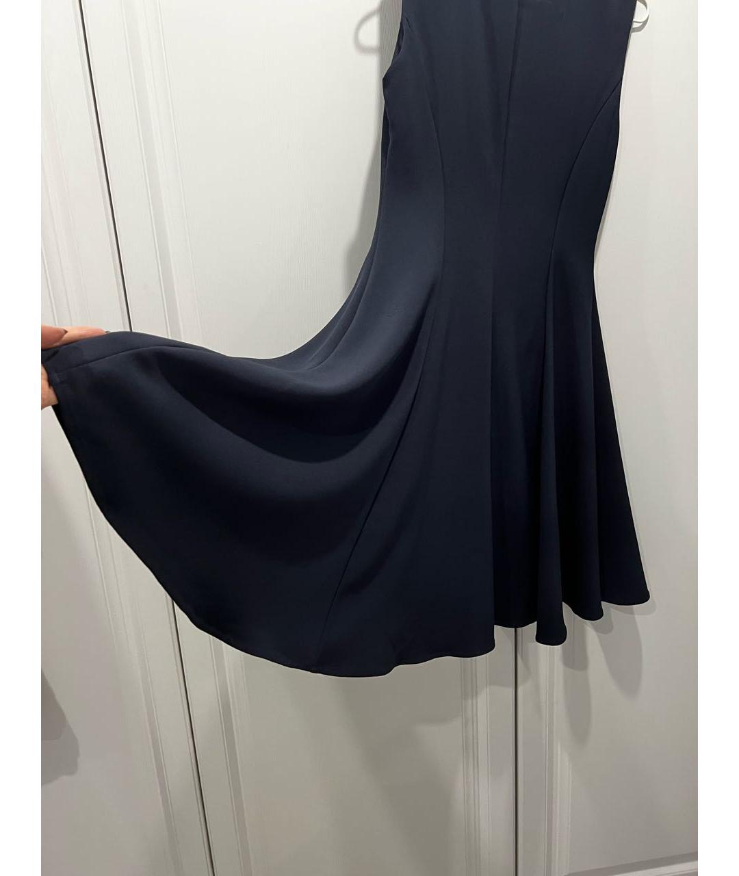 OSCAR DE LA RENTA Синее хлопко-эластановое платье, фото 3