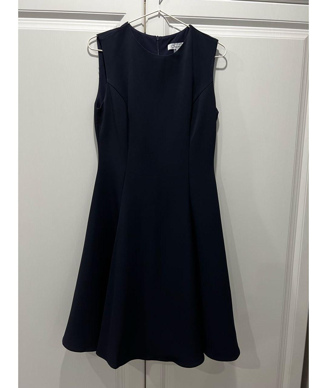 OSCAR DE LA RENTA Синее хлопко-эластановое платье, фото 5